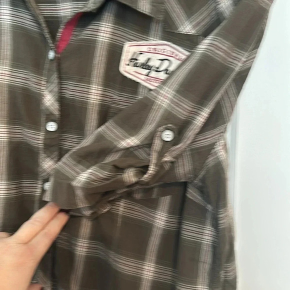 Womens Harley Davidson, garage shirt button up - Picture 4 of 5